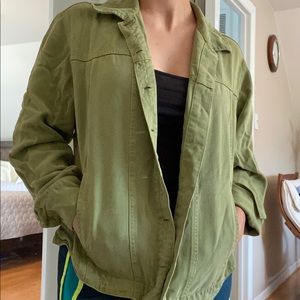green denim jacket